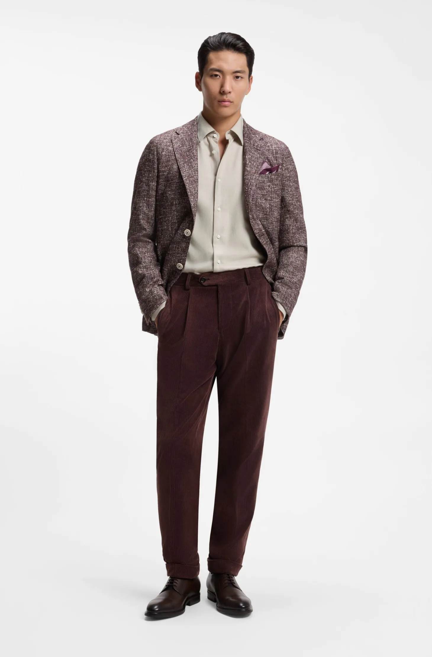 Slim-Fit Hemd aus Baumwoll-Mix-Flanell