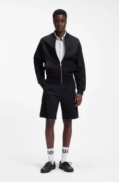Slim-Fit Hemd aus bedrucktem Stretch-Jersey