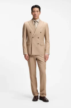 Slim-Fit Hemd aus bügelleichtem Baumwoll-Twill