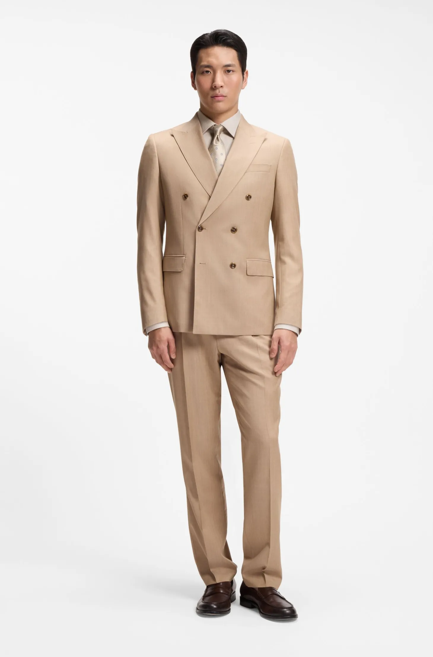 Slim-Fit Hemd aus bügelleichtem Baumwoll-Twill