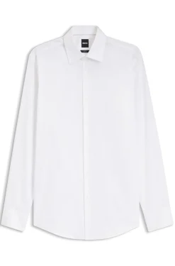 Slim-Fit Hemd aus bügelleichtem Baumwoll-Twill