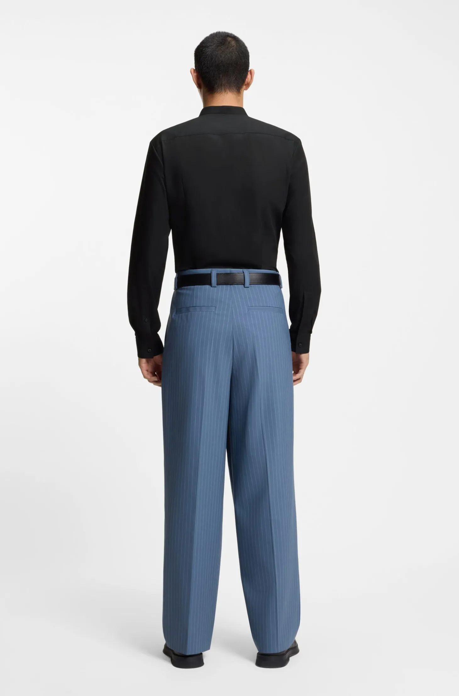 Slim-Fit Hemd aus bügelleichter Baumwoll-Popeline