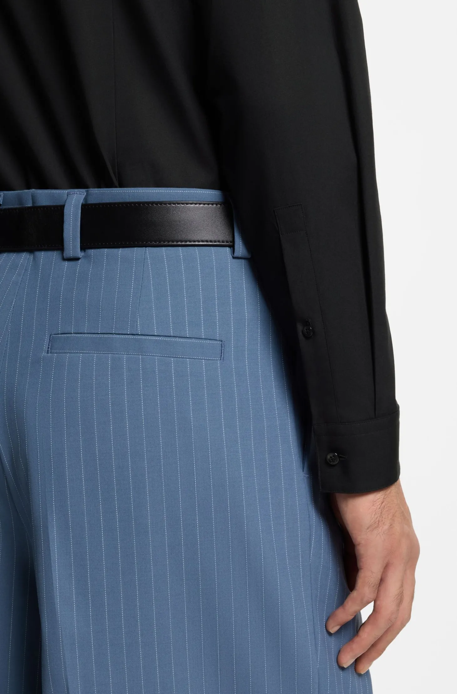 Slim-Fit Hemd aus bügelleichter Baumwoll-Popeline