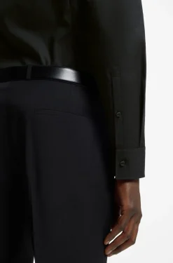 Slim-Fit Hemd aus bügelleichter Baumwoll-Popeline