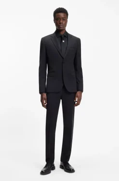Slim-Fit Hemd aus bügelleichter Baumwoll-Popeline