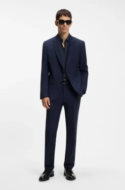Slim-Fit Hemd aus bügelleichter Baumwoll-Popeline
