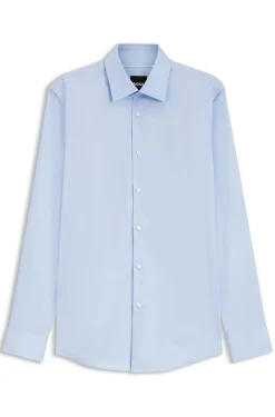 Slim-Fit Hemd aus bügelleichter Baumwoll-Popeline