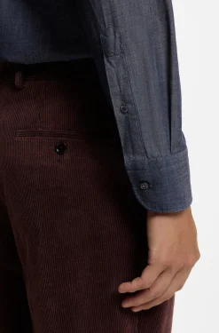 Slim-Fit Hemd aus Denim mit Kaschmir