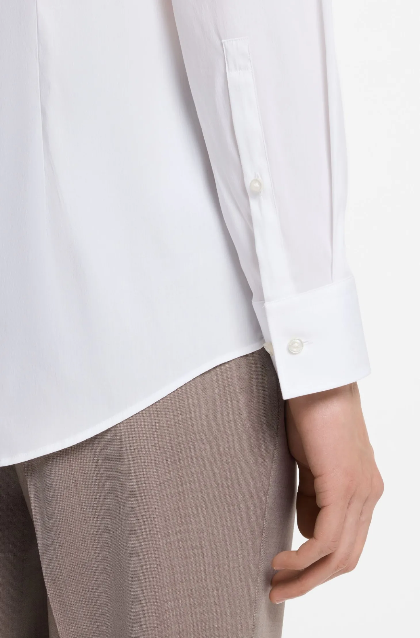 Slim-Fit Hemd aus elastischem Baumwoll-Mix