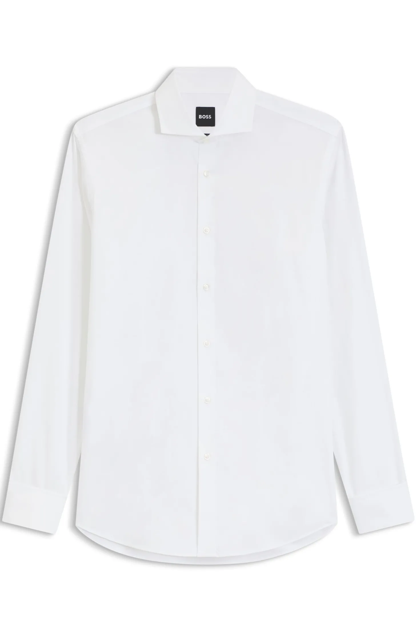 Slim-Fit Hemd aus elastischem Baumwoll-Twill