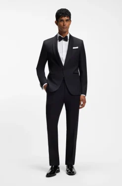 Slim-Fit Hemd aus elastischem Baumwoll-Twill