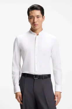 Slim-Fit Hemd aus funktionalem Stretch-Jersey