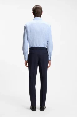 Slim-Fit Hemd aus funktionalem Stretch-Gewebe mit Karomuster