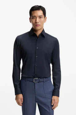 Slim-Fit Hemd aus funktionalem Stretch-Twill