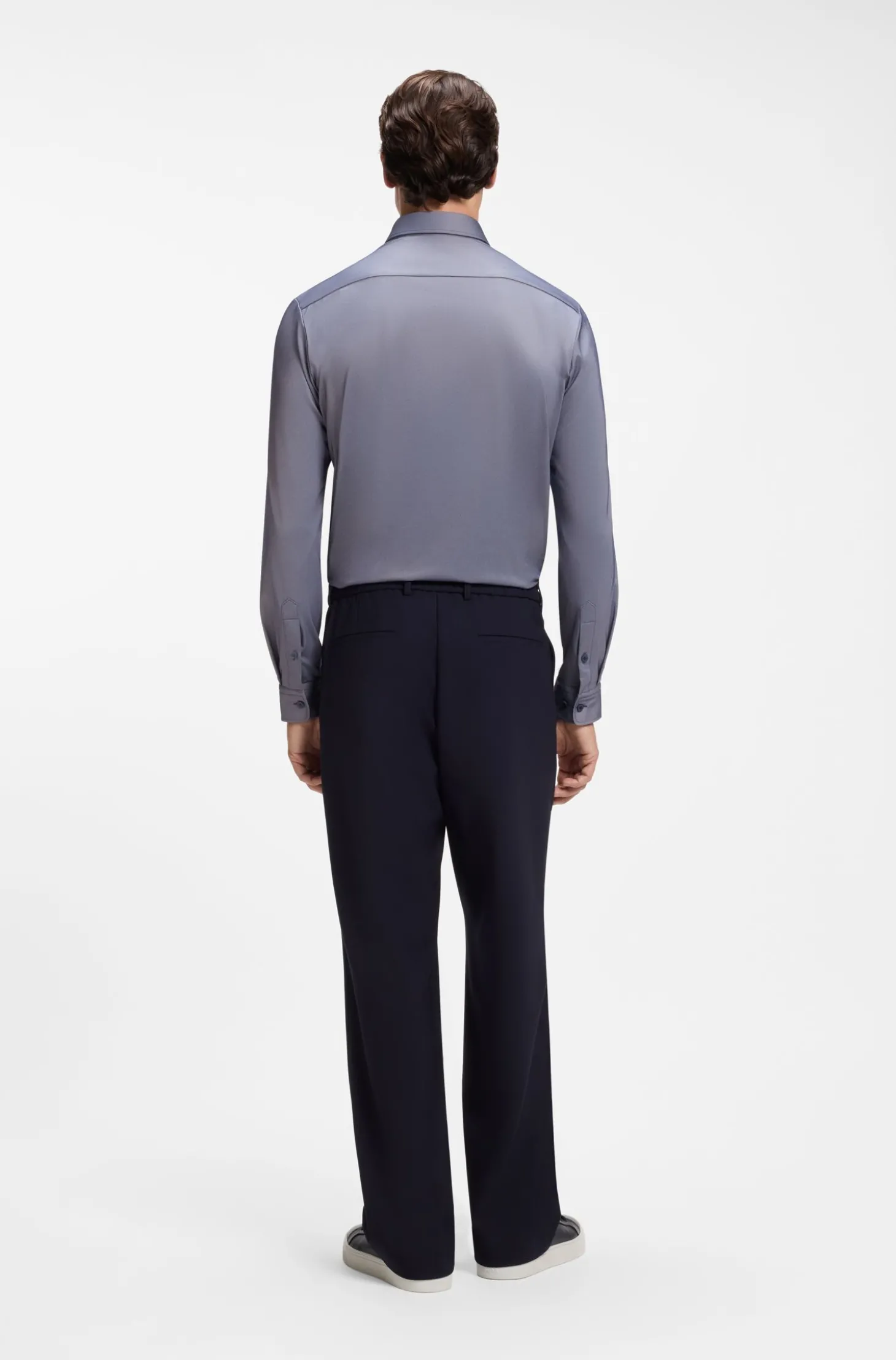 Slim-Fit Hemd aus funktionalem Stretch-Gewebe mit Struktur