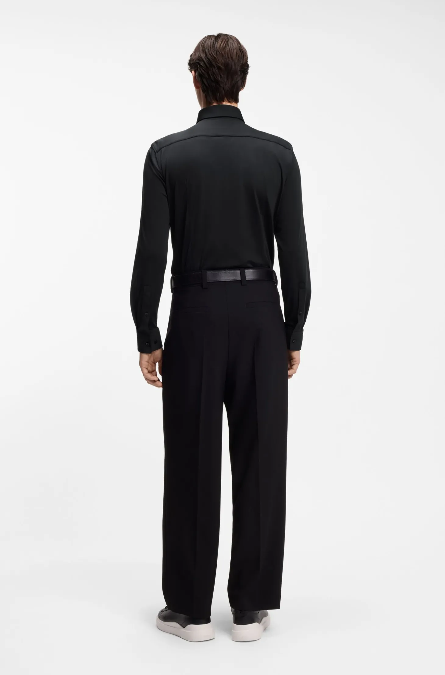 Slim-Fit Hemd aus funktionalem Stretch-Jersey