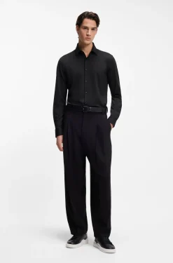 Slim-Fit Hemd aus funktionalem Stretch-Jersey