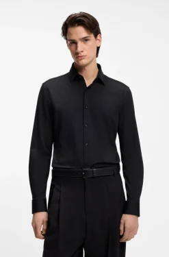 Slim-Fit Hemd aus funktionalem Stretch-Jersey