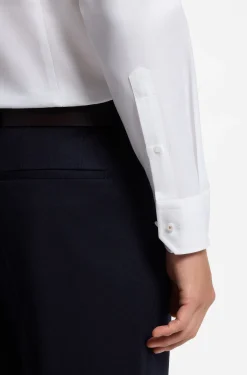 Slim-Fit Hemd aus in Italien gefertigter mikrostrukturierter Baumwolle