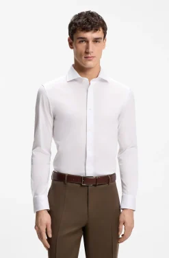 Slim-Fit Hemd aus in Italien gefertigter Baumwolle