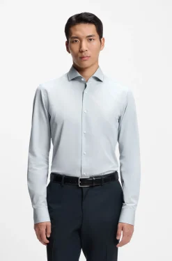 Slim-Fit Hemd aus in Italien gefertigtem Baumwoll-Chambray