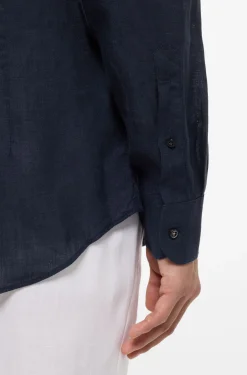 Slim-Fit Hemd aus in Italien gefertigtem Leinen