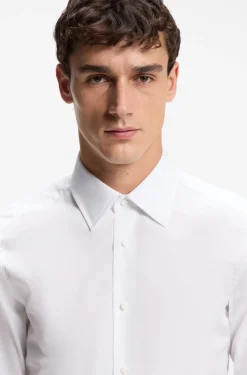Slim-Fit Hemd aus italienischer Baumwoll-Popeline