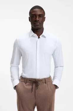 Slim-Fit Hemd aus Performance-Stretch-Jersey