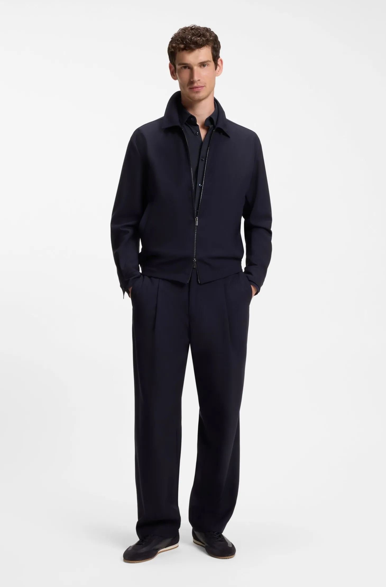 Slim-Fit Hemd aus Performance-Stretch-Jersey