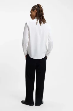Slim-Fit Hemd aus Stretch-Baumwoll-Canvas