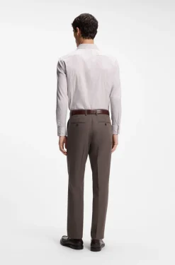 Slim-Fit Hemd aus strukturiertem Baumwoll-Mix