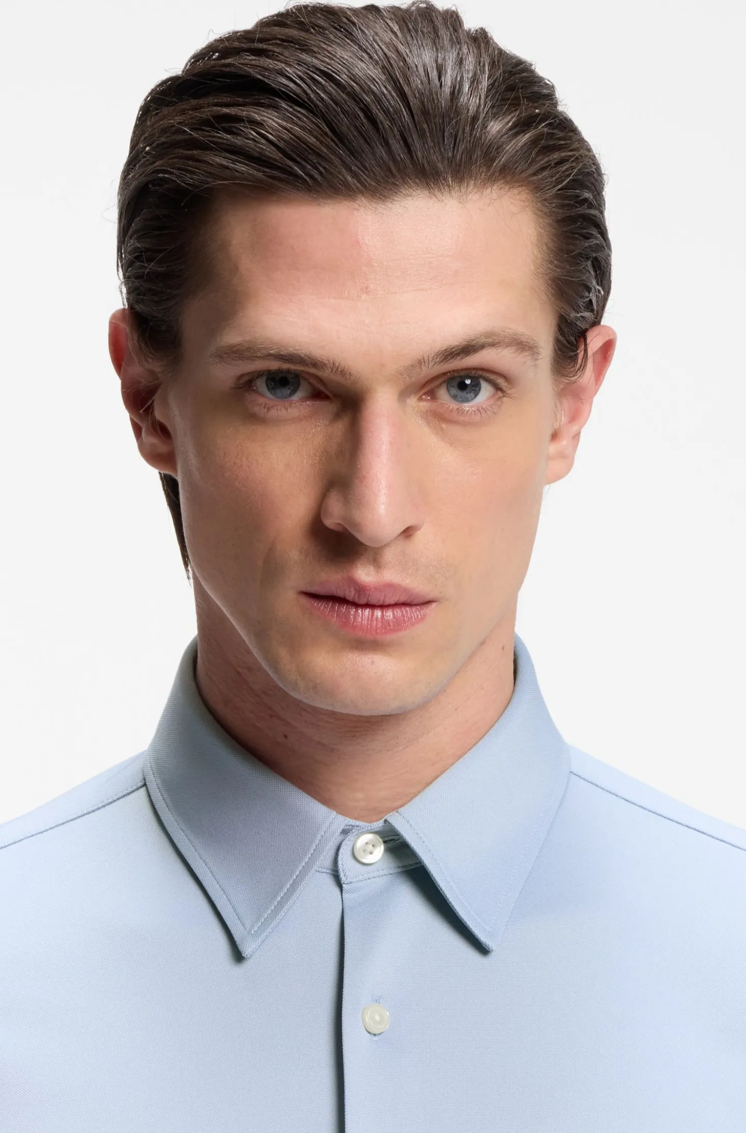 Slim-Fit Hemd aus strukturiertem Performance-Stretch-Gewebe