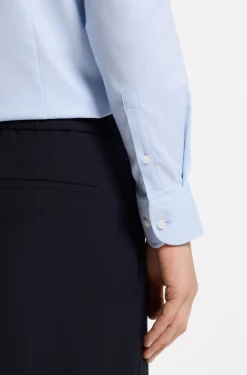 Slim-Fit Hemd aus thermoregulierendem, strukturiertem Baumwoll-Mix