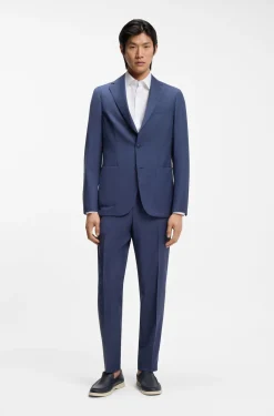 Slim-Fit Hemd aus Twill aus einem Leinen-Mix