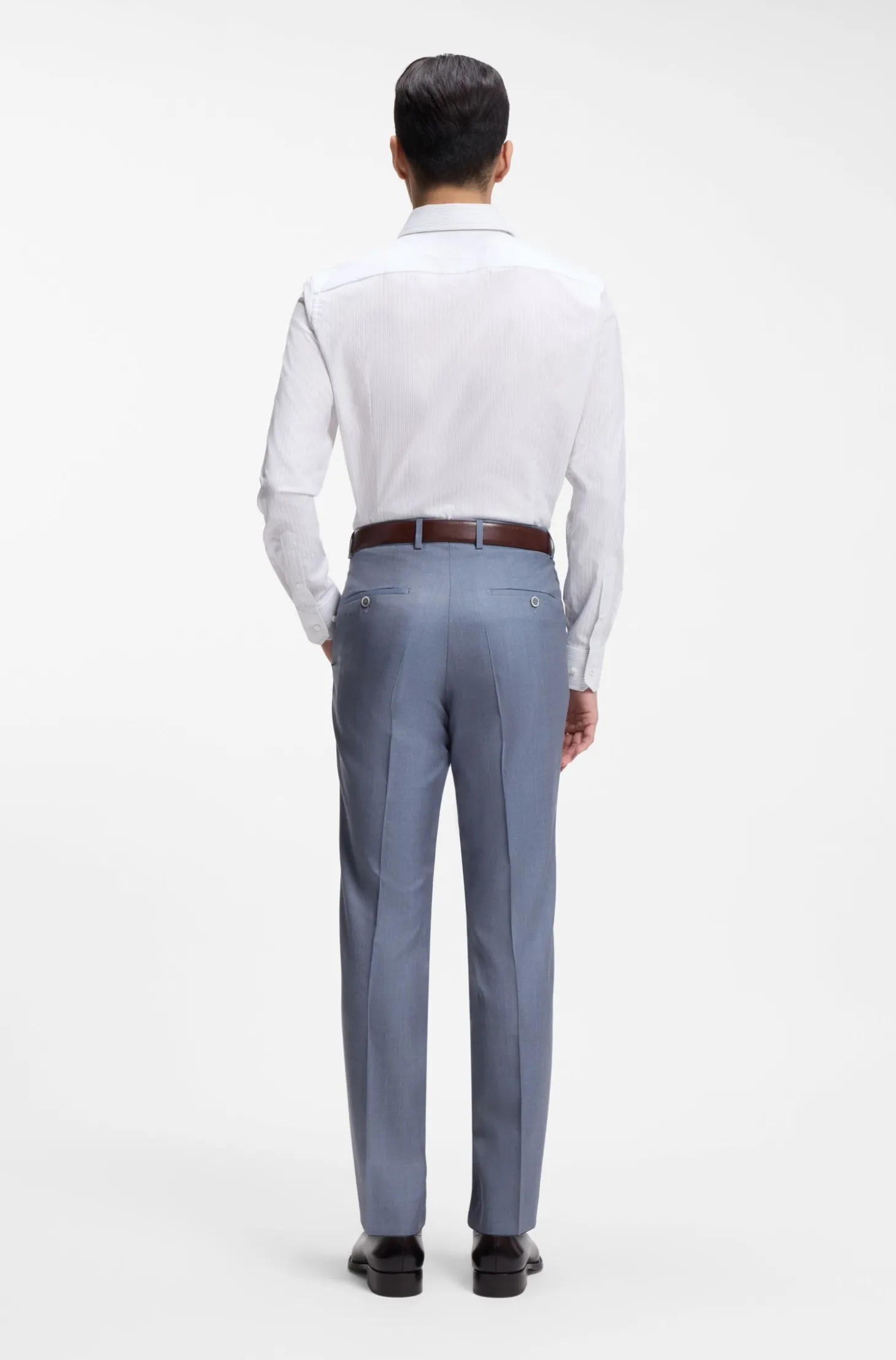 Slim-Fit Hemd mit Streifen aus in Italien gefertigter Baumwolle