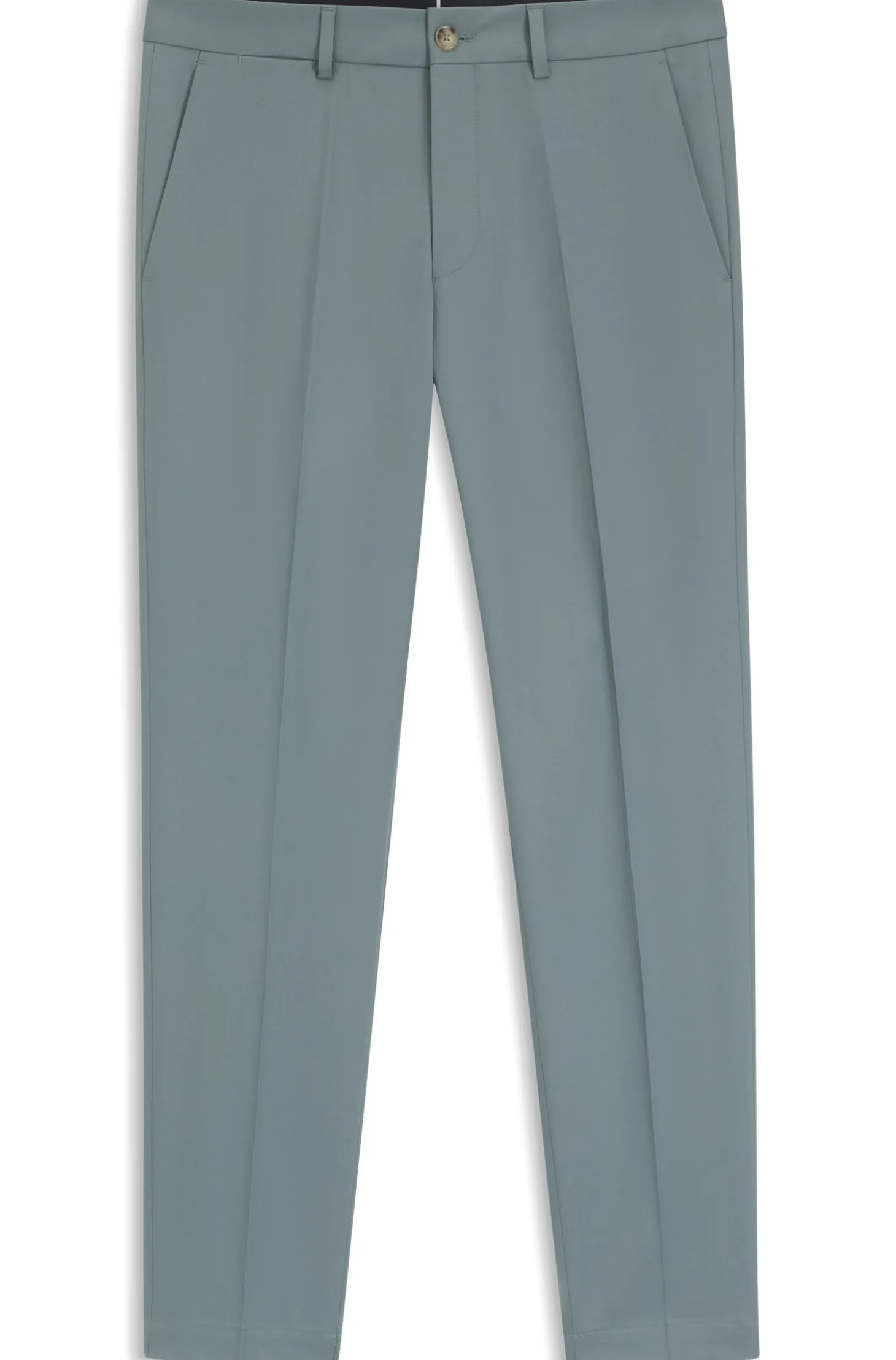 Slim-Fit Hose aus Baumwolle, Seide und Stretch