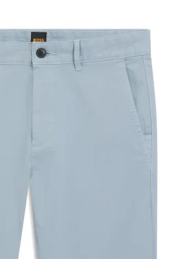 Slim-Fit Hose aus überfärbtem elastischem Satin