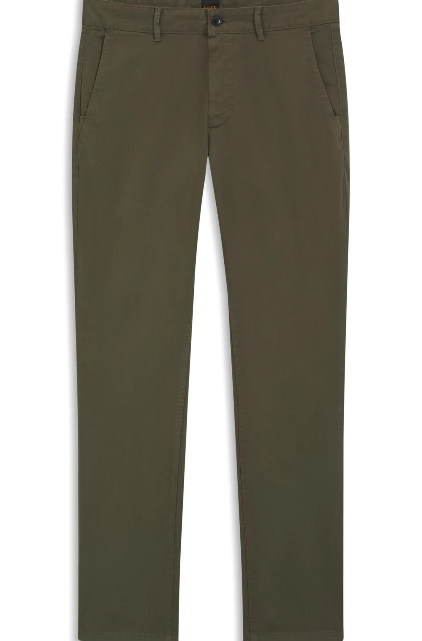 Slim-Fit Hose aus überfärbtem elastischem Satin