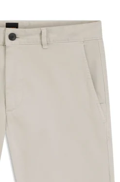 Slim-Fit Hose aus überfärbtem elastischem Satin