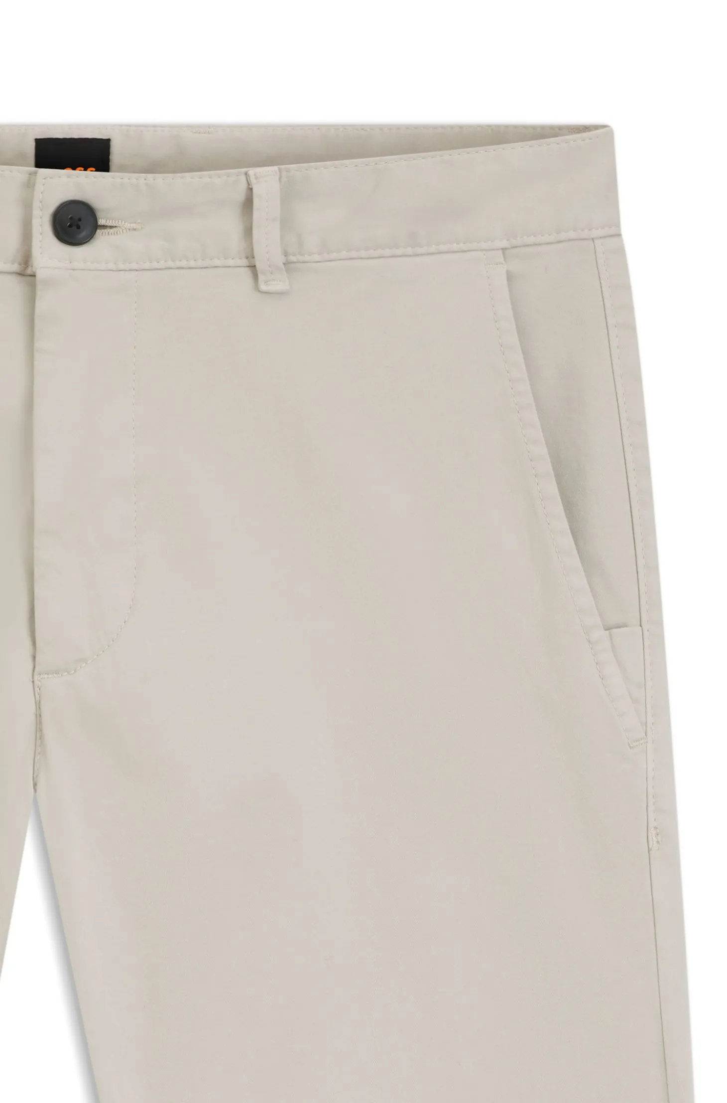 Slim-Fit Hose aus überfärbtem elastischem Satin