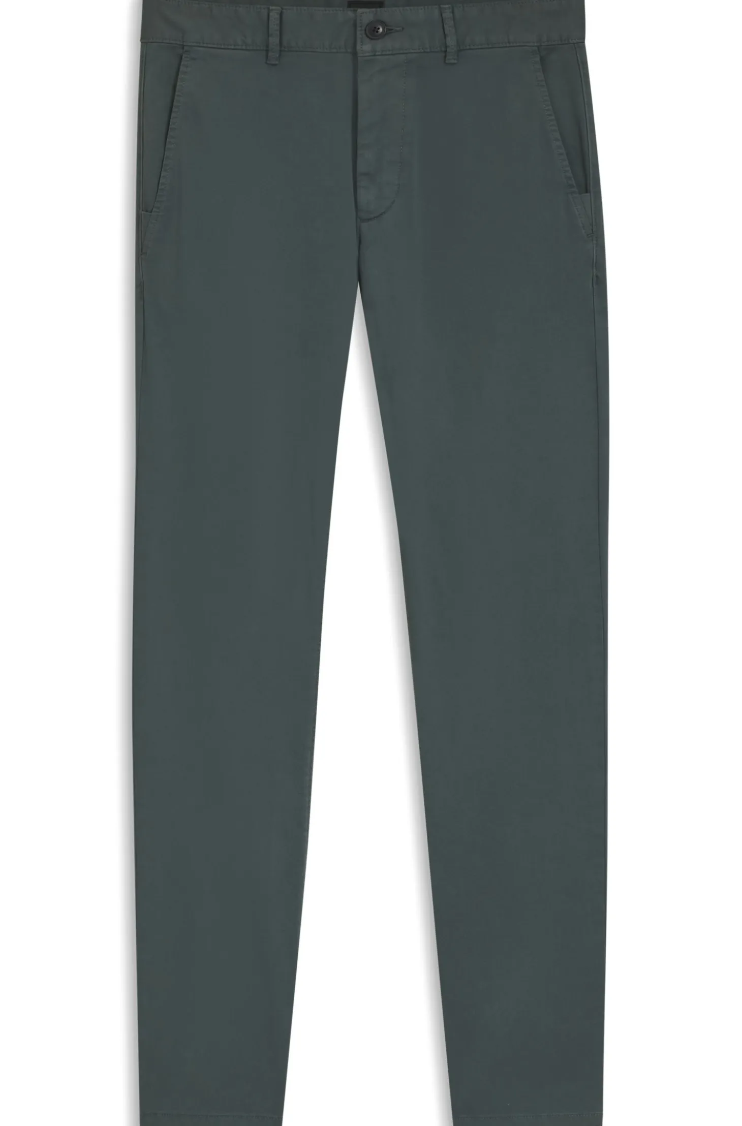 Slim-Fit Hose aus überfärbtem elastischem Satin