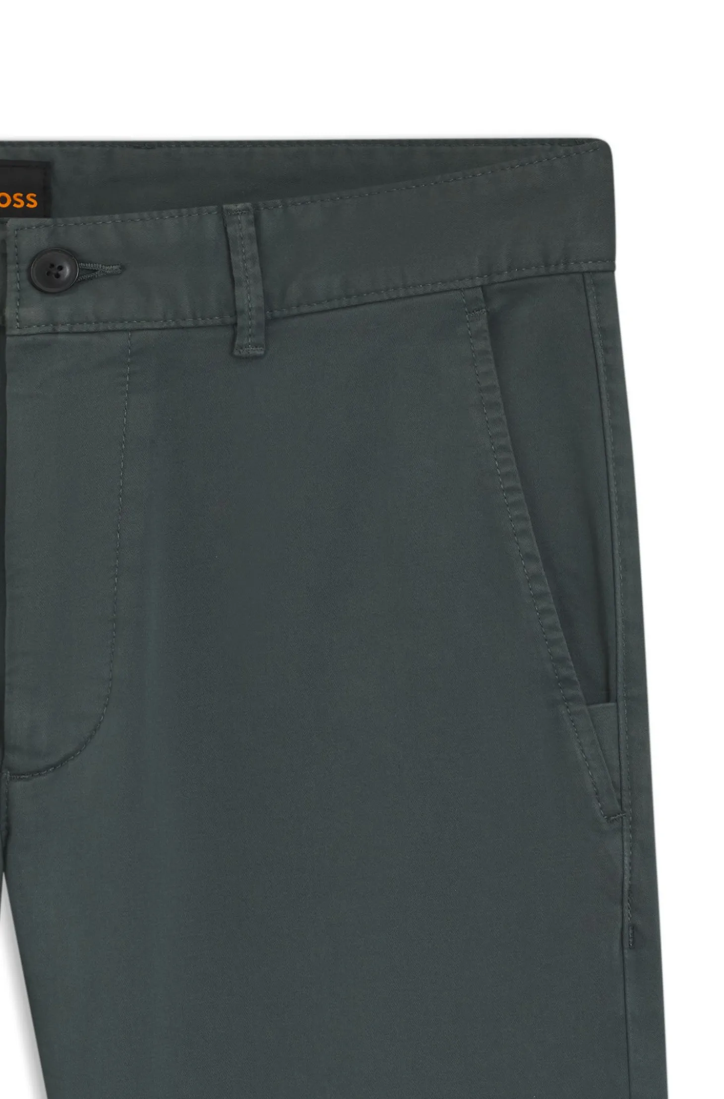 Slim-Fit Hose aus überfärbtem elastischem Satin