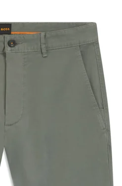 Slim-Fit Hose aus überfärbtem elastischem Satin
