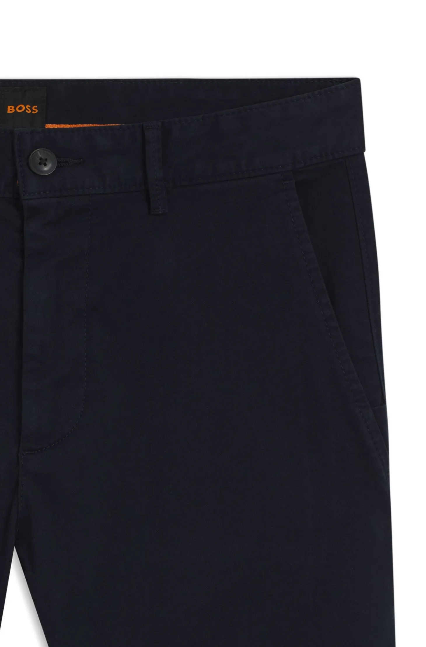 Slim-Fit Hose aus überfärbtem elastischem Satin