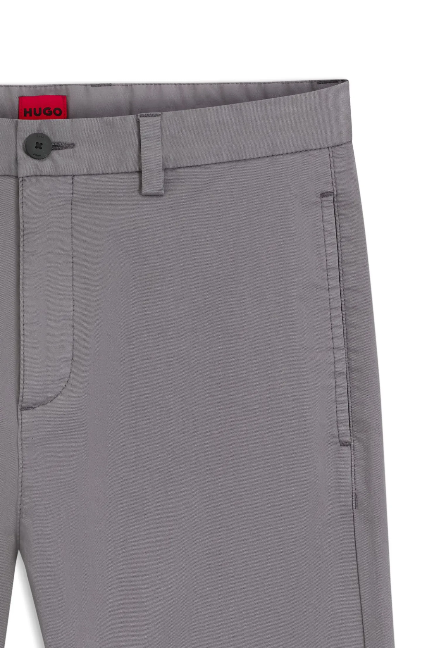Slim-Fit Hose aus elastischer Baumwoll-Gabardine