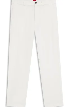 Slim-Fit Hose aus elastischer Baumwoll-Gabardine