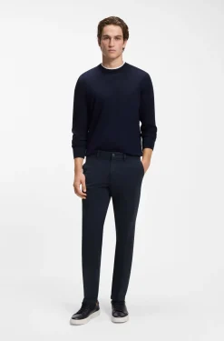 Slim-Fit Hose aus elastischer Baumwoll-Gabardine