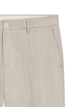 Slim-Fit Hose aus Leinen-Mix