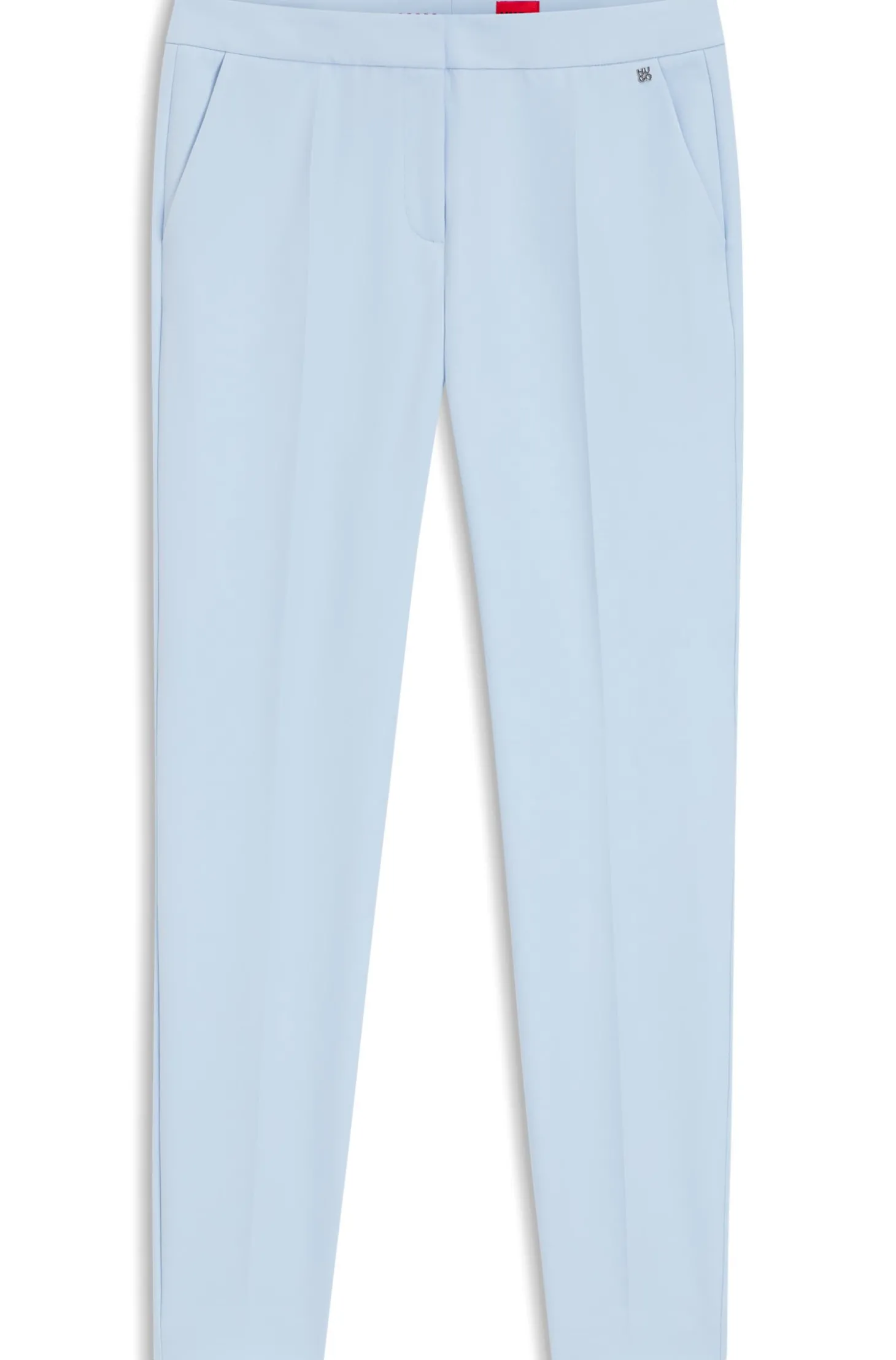 Slim-Fit Hose aus Stretch-Gewebe mit Logo-Niete