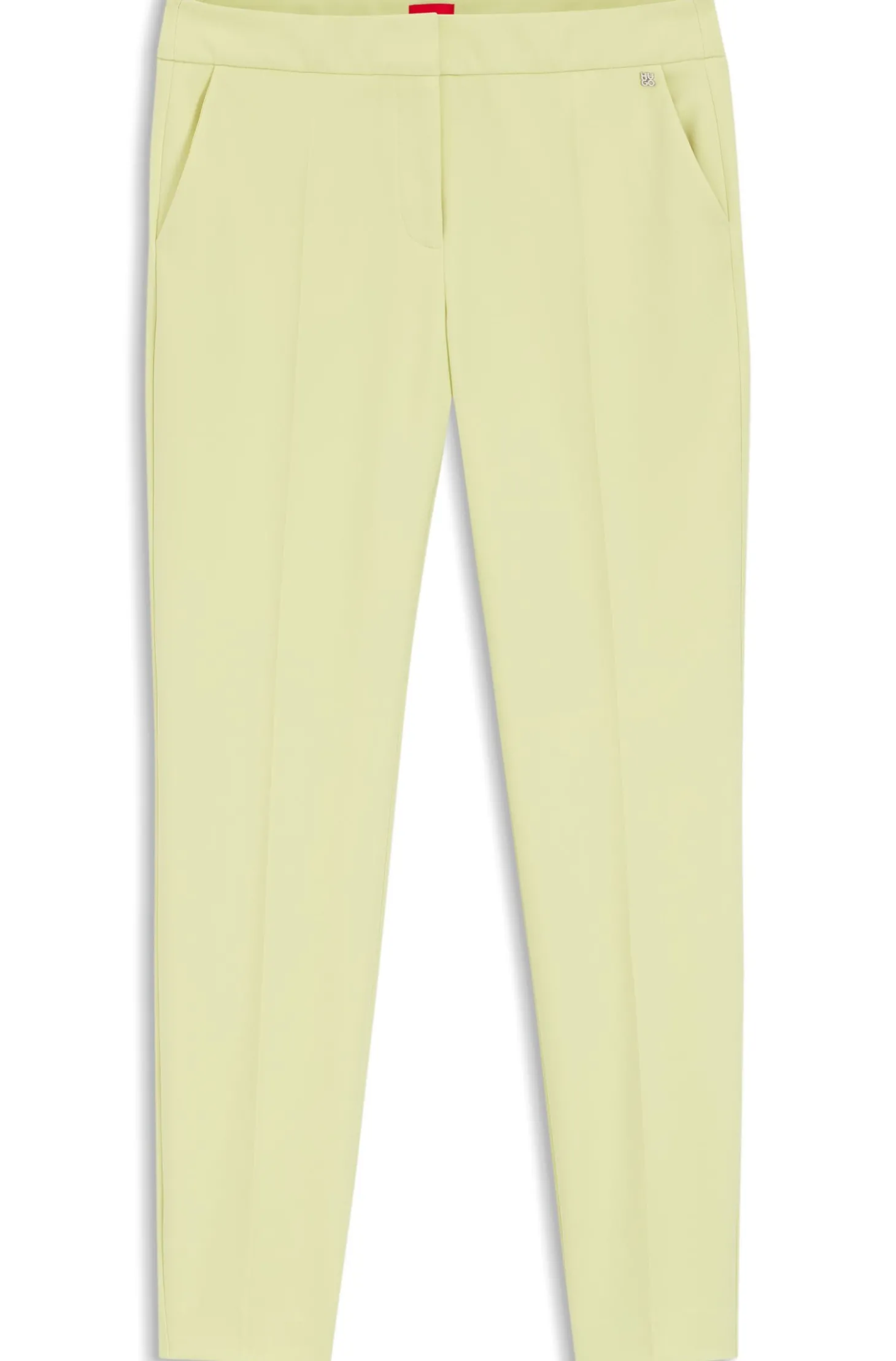 Slim-Fit Hose aus Stretch-Gewebe mit Logo-Niete